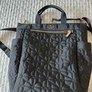 Kate Spade Black Quilted Backpack